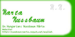 marta nussbaum business card
